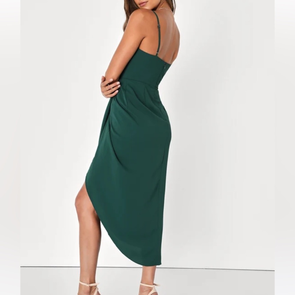Reinette Dark Green Midi Dress - Picture 2 of 4